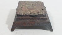 Vintage Banff 'Souvenir of Banff' Metal Hinged Keepsake Trinket Footed Dresser Vanity Box Travel Tourism Collectible