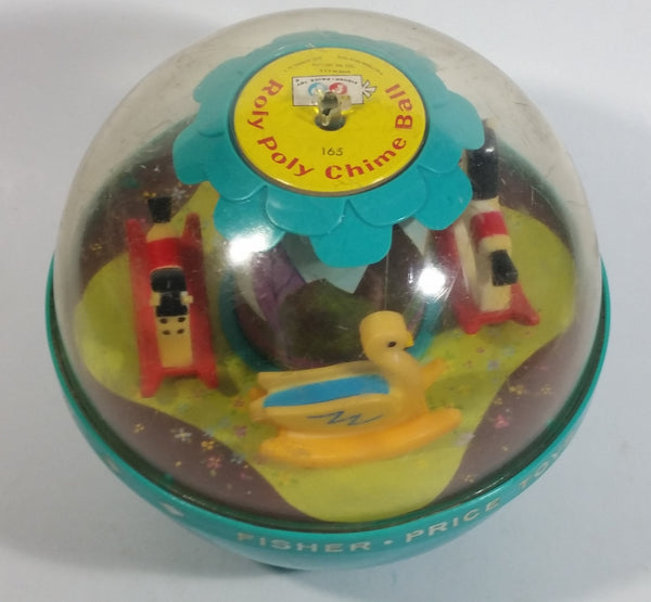 Vintage Fisher Price Roly Poly Chime Ball Carousel Sound Noise Maker Ball