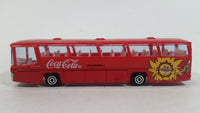 Majorette Coca-Cola Coke Soda Pop Beverage Sun Neoplan 1/87 Scale No. 373 Bus Red Plastic and Die Cast Metal Toy Car Vehicle