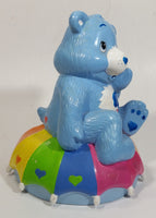 TCFC Care Bears Blue Grumpy Bear Rain Cartoon Character On Rainbow Heart Umbrella Ceramic Coin Bank Collectible