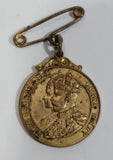 Rare Antique 1911 To Commemorate The Coronation Of King George V Crowned Medal - Edmonton, Alberta - Cast by Owen Leeds