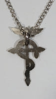 Full Metal Alchemist Snake on Cross Jewelry Pendant on 20" Chain Necklace