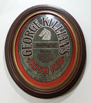 Vintage 1986 Adolph Coors Company George Killian's Irish Red Ale Oval Shaped Wooden Framed Pub Lounge Bar Mirror Advertisement