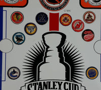 NHL Ice Hockey Stanley Cup Championships Playoffs Magnetic Framed Double Sided White Board with 30 Team Magnets 15" x 24 1/2"