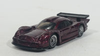 2002 Hot Wheels Mercedes CLK-LM Burgundy Dark Purple Die Cast Toy Car Vehicle