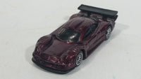 2002 Hot Wheels Mercedes CLK-LM Burgundy Dark Purple Die Cast Toy Car Vehicle