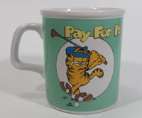 Enesco United Features Syndicate Jim Davis "Go For It!" Garfield Golfing Ceramic Coffee Mug