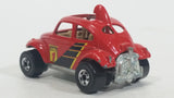 1998 Hot Wheels Baja Bug Volkswagen VW Beetle Red Die Cast Toy Car Vehicle