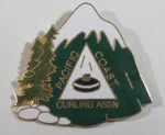 Pacific Coast Curling Association Snow-Capped Mountain with Trees and Rocks Enamel Metal Pin