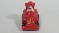 1988 McDonald's Turbo Macs Ronald McDonald Red Toy Pull Back Friction Motorized Plastic Toy Car Vehicle - Happy Meals