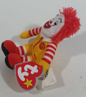 2009 Ty Beanie Baby Ronald McDonald Toy Character Stuffed Plush McDonald's Happy Meal Toy