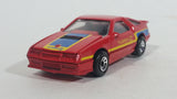 1988 Matchbox 1984 Dodge Daytona Turbo Z Red Die Cast Toy Car Vehicle with Opening Hood