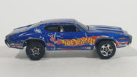 1998 Hot Wheels Race Team III Olds 442 W-30 Blue Die Cast Toy Muscle Car Vehicle