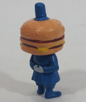 Vintage 1985 McDonald's Officer Big Mac PVC Toy Police Cop Figure with Burger Head - 2 3/4" Tall