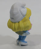 2013 Peyo "Smurfette" Smurf Holding Hand Mirror PVC Toy Figure McDonald's Happy Meal