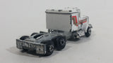 Vintage Yatming Kenworth Semi Tractor Truck 'White Wheels' White Die Cast Toy Car Vehicle