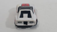 Vintage 1986 Matchbox Burnin Key Cars Ferrari #17 White Red Die Cast Toy Car Vehicle - Made in Macao