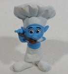 2011 Peyo "Chef" Smurf Sipping From a Spoon PVC Toy Figure McDonald's Happy Meal