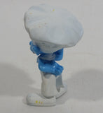 2011 Peyo "Chef" Smurf Sipping From a Spoon PVC Toy Figure McDonald's Happy Meal