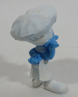 2011 Peyo "Chef" Smurf Sipping From a Spoon PVC Toy Figure McDonald's Happy Meal