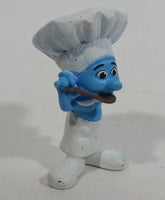 2011 Peyo "Chef" Smurf Sipping From a Spoon PVC Toy Figure McDonald's Happy Meal