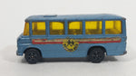 Vintage Corgi Juniors Mercedes-Benz School Bus Light Blue Die Cast Toy Car Vehicle