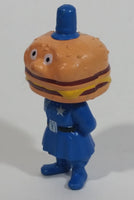 Vintage 1985 McDonald's Officer Big Mac PVC Toy Police Cop Figure with Burger Head - 2 3/4" Tall