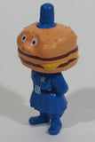 Vintage 1985 McDonald's Officer Big Mac PVC Toy Police Cop Figure with Burger Head - 2 3/4" Tall