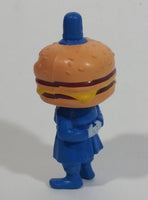 Vintage 1985 McDonald's Officer Big Mac PVC Toy Police Cop Figure with Burger Head - 2 3/4" Tall