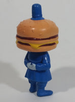 Vintage 1985 McDonald's Officer Big Mac PVC Toy Police Cop Figure with Burger Head - 2 3/4" Tall