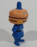 Vintage 1985 McDonald's Officer Big Mac PVC Toy Police Cop Figure with Burger Head - 2 3/4" Tall