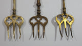 Antique Lincoln Imp Devil and Ludlow Castle 19" Solid Brass Toasting Forks Set of 3