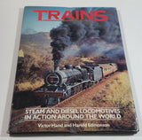 Vintage Trains 'Steam and Diesel Locomotives In Action Around The World Hard Cover Book - Victor Hand and Harold Edmonson - Treasure Press