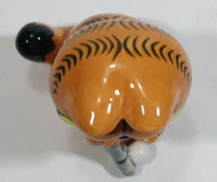 Vintage Enesco Garfield Golfing Golfer Ceramic Cat Cartoon Character Decorative Ornament  2 3/4" Tall