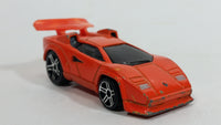 2004 Hot Wheels First Editions Tooned Lamborghini Countach Orange Die Cast Toy Exotic Super Car Vehicle