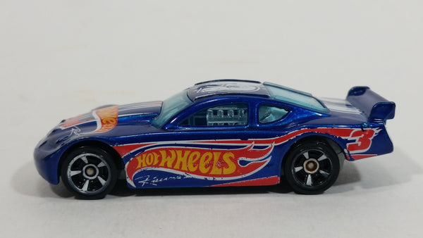 2014 Hot Wheels Race Team Circle Tracker Metalflake Blue Die Cast Toy Car Vehicle