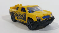 2013 Hot Wheels Track Aces Off Track Yellow Die Cast Toy Car Vehicle