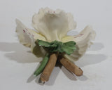 Dea Capodimonte Napoli Porcelain White Lily Flower with Tags Made in Italy with Original Tag