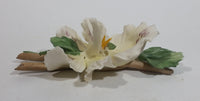 Dea Capodimonte Napoli Porcelain White Lily Flower with Tags Made in Italy with Original Tag