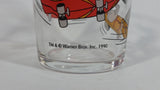 1990 Warner Bros. Looney Tunes Roadrunner Wile E. Coyote Bugs Bunny Cartoon Character 4" Tall Glass Cup TV Show Collectible