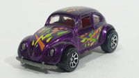 1995 Hot Wheels 1953-57 Volkswagen VW Bug Purple Die Cast Toy Car Vehicle 7 Spoke Wheels Version