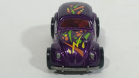 1995 Hot Wheels 1953-57 Volkswagen VW Bug Purple Die Cast Toy Car Vehicle 7 Spoke Wheels Version