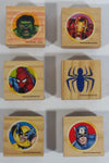 2012 Marvel Hulk, Iron Man, Spider-man, Black Widow, Wolverine, Captain America Rubber Stamp Set of 6