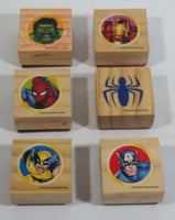 2012 Marvel Hulk, Iron Man, Spider-man, Black Widow, Wolverine, Captain America Rubber Stamp Set of 6