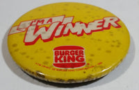 Vintage 1982 Burger King Restaurants I'm A Winner Employee Promotional Round Button Pin