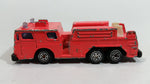 Rare Vintage TootsieToys Hard Body Fire Truck Peach Orange-Red Die Cast Toy Firefighting Vehicle