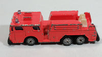 Rare Vintage TootsieToys Hard Body Fire Truck Peach Orange-Red Die Cast Toy Firefighting Vehicle
