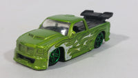 2010 Hot Wheels Heat Fleet Super Tuned Truck Pearl Lime Green Die Cast Toy Car Vehicle
