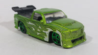 2010 Hot Wheels Heat Fleet Super Tuned Truck Pearl Lime Green Die Cast Toy Car Vehicle
