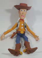 Thinkway Toys Disney Pixar Toy Story Woody Cowboy Character Pull String and Button Press Action Figure with Over 20 Sayings - Working